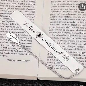 Silver Bee Bookmark with Chain